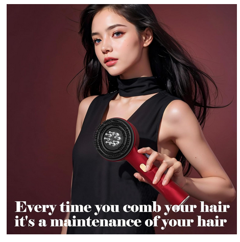 Scalp Massager Brush (Red) – فرشاة تدليك فروة الرأس (حمراء)