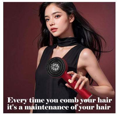Scalp Massager Brush (Red) – فرشاة تدليك فروة الرأس (حمراء)