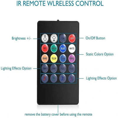 Car Interior LED Strip Lights with Remote Control