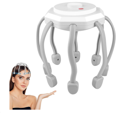 Hair Scalp Massager with 8 Vibrating Contacts