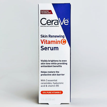 CeraVe Skin Renewing Vitamin C Serum | Brightening Face Serum With 10% Pure Vitamin C, Hyaluronic Acid & Vitamin B5